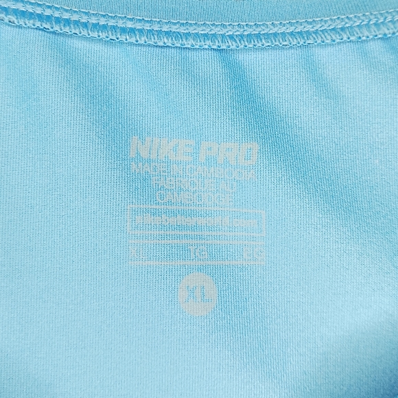 2 for $10 - Nike Pro Blue/Gray Stripe Long Sleeve Top Size XL - Picture 3 of 3